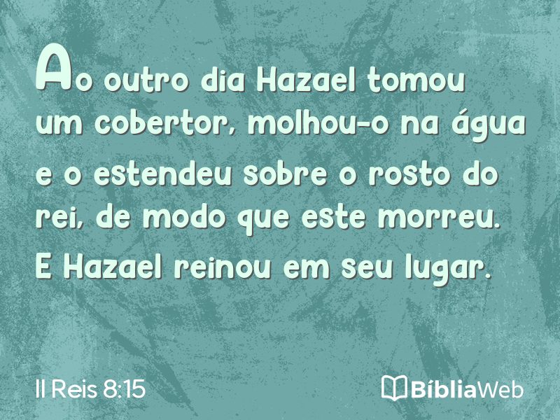 II Reis 8:15 em imagem para compartilhar