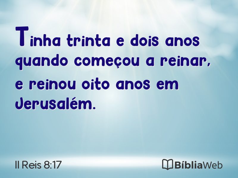 II Reis 8:17 em imagem para compartilhar