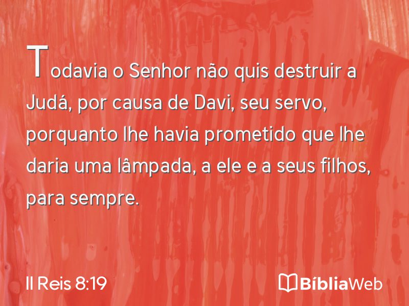 II Reis 8:19 em imagem para compartilhar