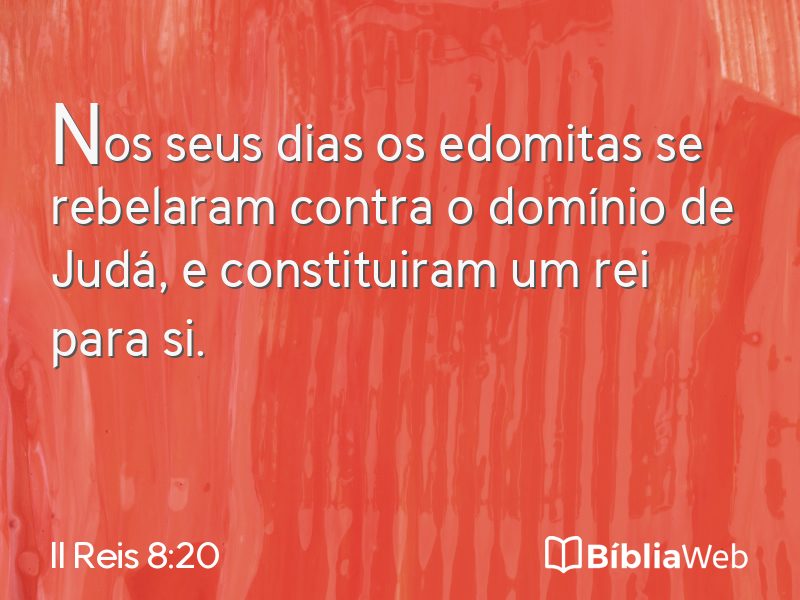 II Reis 8:20 em imagem para compartilhar