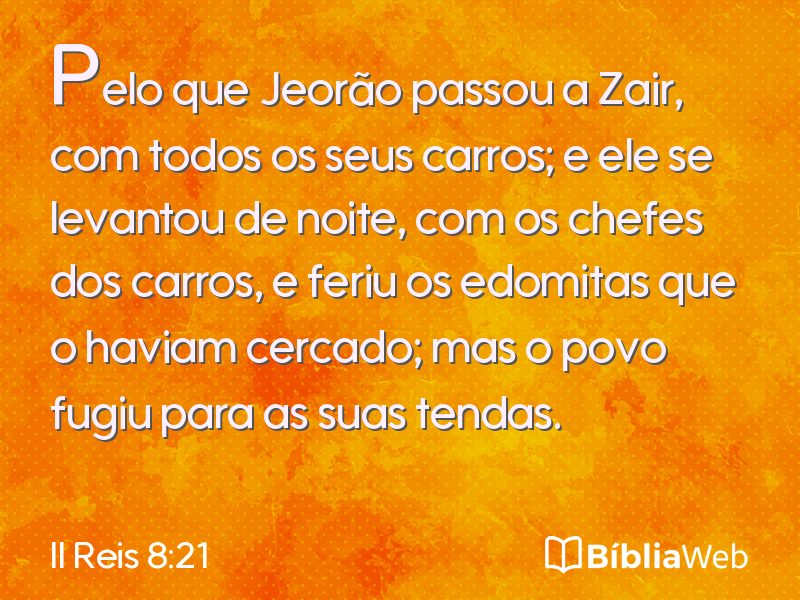 II Reis 8:21 em imagem para compartilhar