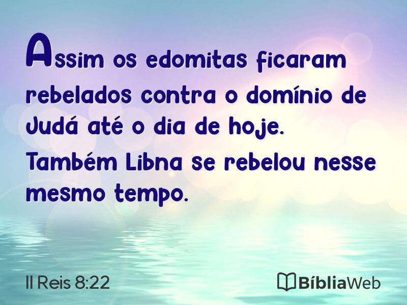 II Reis 8:22 em imagem para compartilhar