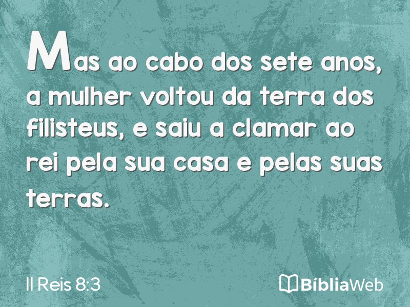 II Reis 8:3 em imagem para compartilhar
