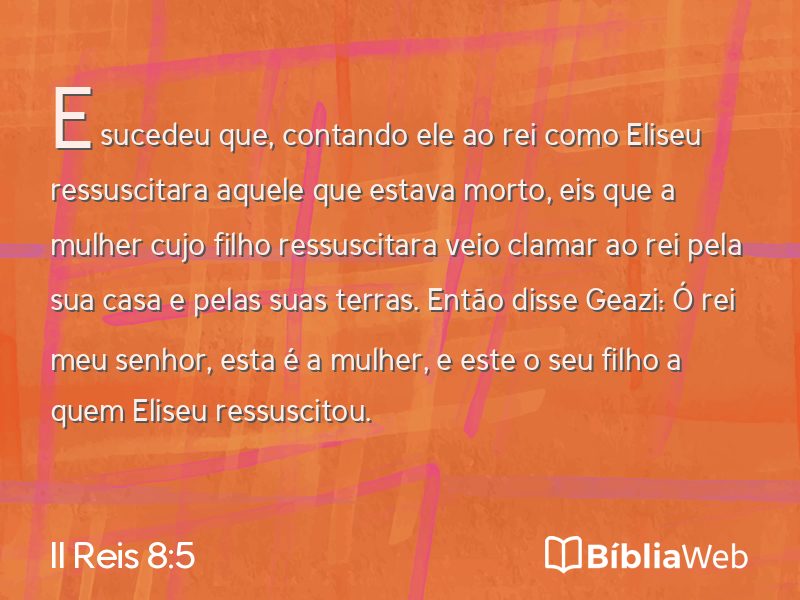II Reis 8:5 em imagem para compartilhar