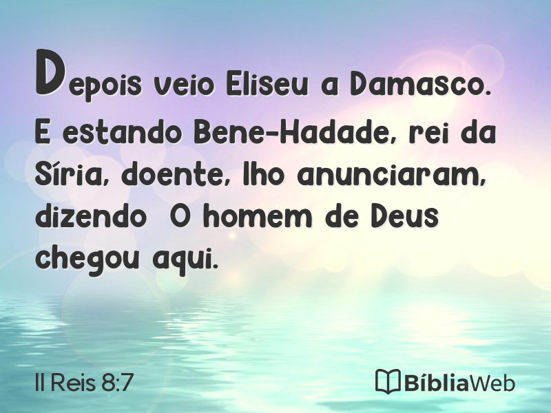 II Reis 8:7 em imagem para compartilhar