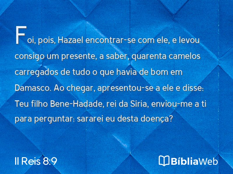 II Reis 8:9 em imagem para compartilhar