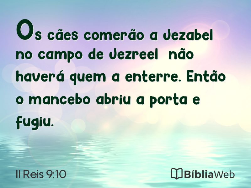 II Reis 9:10 em imagem para compartilhar