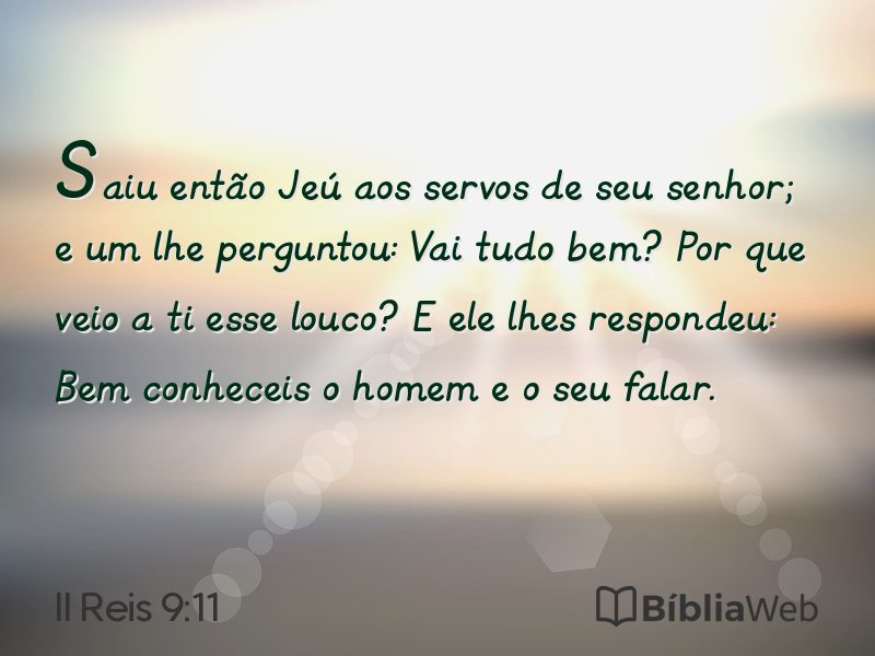 II Reis 9:11 em imagem para compartilhar
