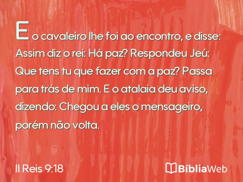 II Reis 9:18 em imagem para compartilhar