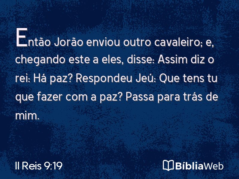 II Reis 9:19 em imagem para compartilhar