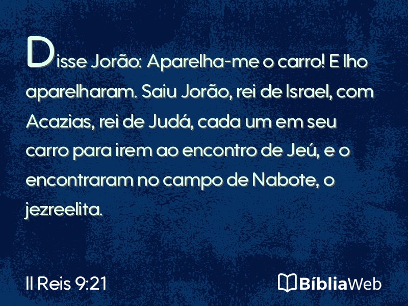 II Reis 9:21 em imagem para compartilhar