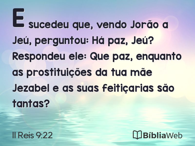 II Reis 9:22 em imagem para compartilhar