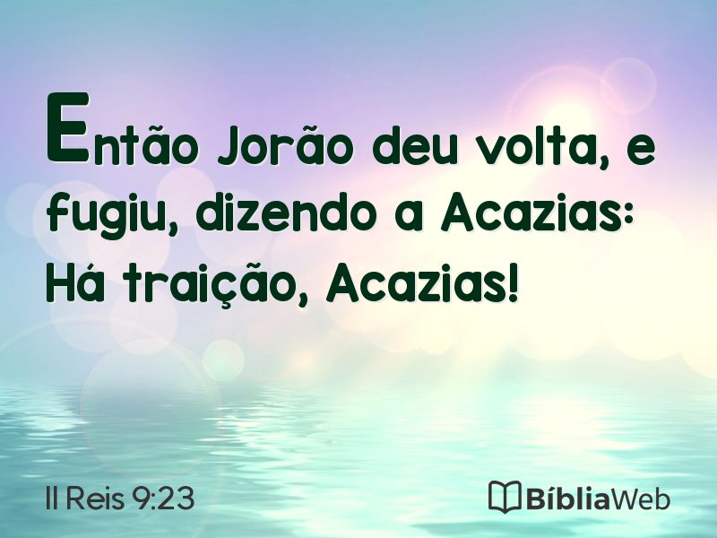 II Reis 9:23 em imagem para compartilhar