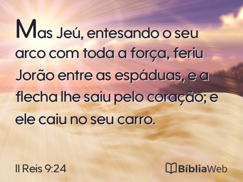 II Reis 9:24 em imagem para compartilhar