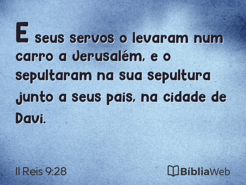 II Reis 9:28 em imagem para compartilhar