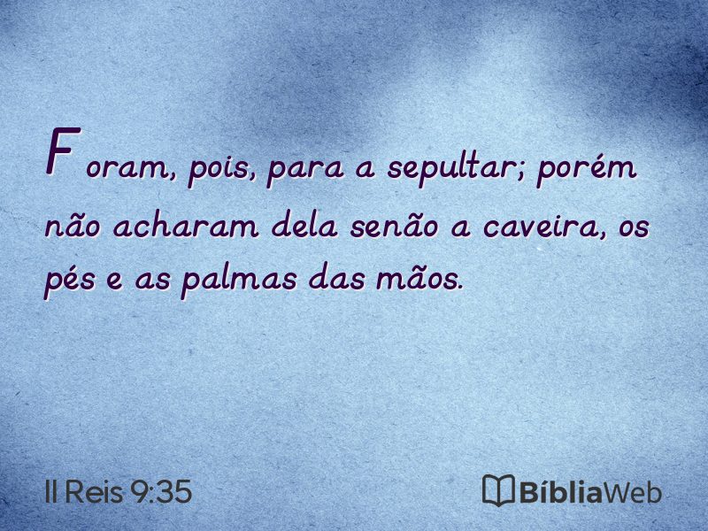II Reis 9:35 em imagem para compartilhar