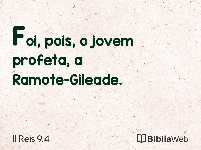 II Reis 9:4 em imagem para compartilhar