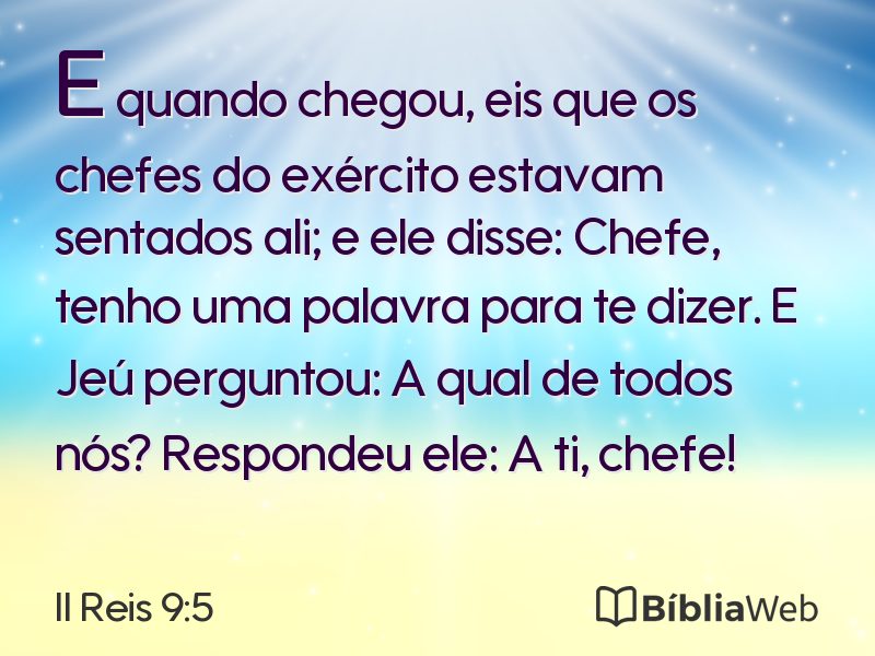 II Reis 9:5 em imagem para compartilhar
