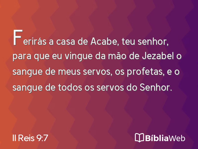 II Reis 9:7 em imagem para compartilhar
