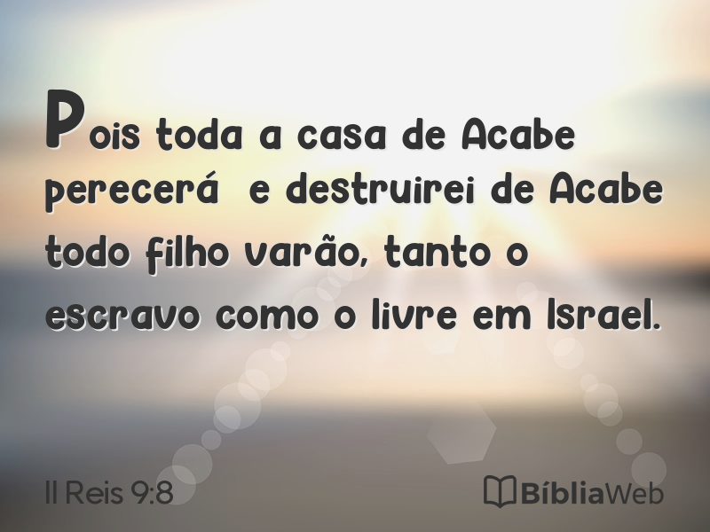II Reis 9:8 em imagem para compartilhar