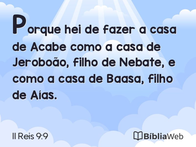 II Reis 9:9 em imagem para compartilhar