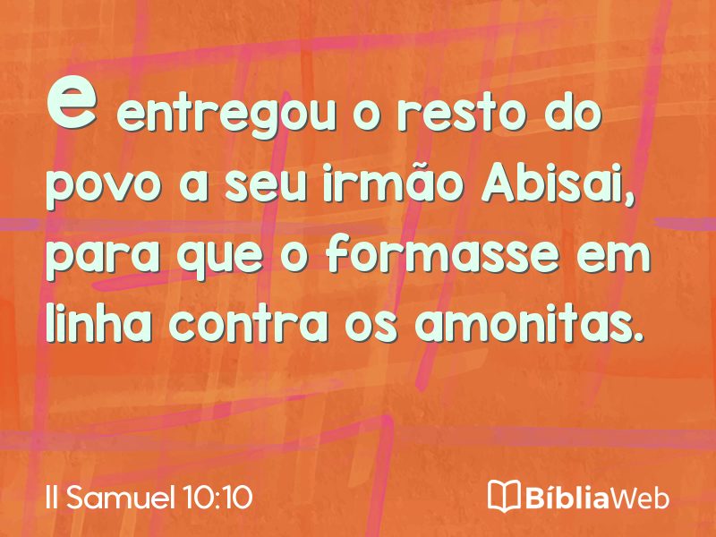 II Samuel 10:10 em imagem para compartilhar