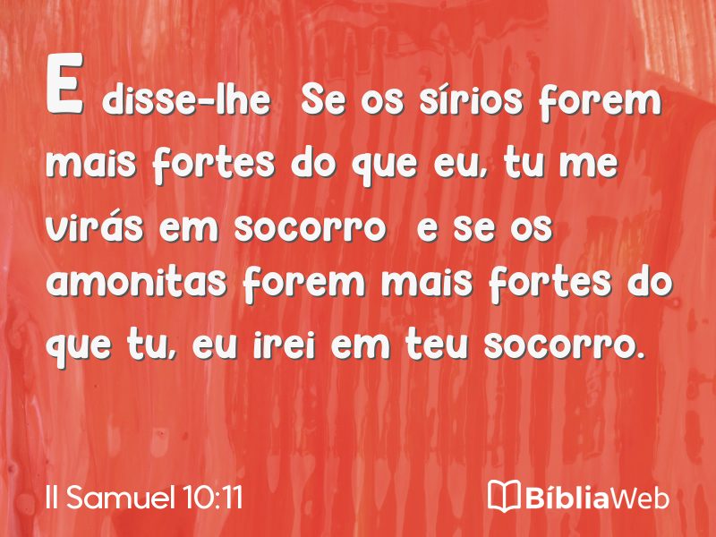 II Samuel 10:11 em imagem para compartilhar