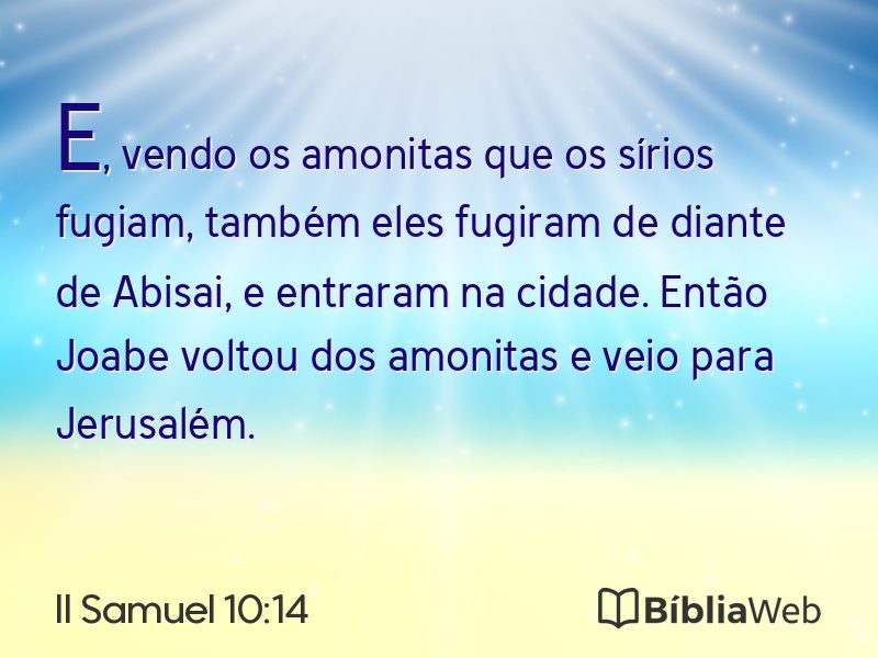 II Samuel 10:14 em imagem para compartilhar
