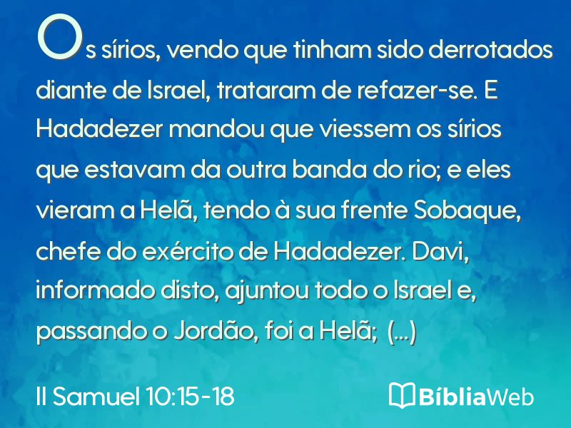 II Samuel 10:15-18 em imagem para compartilhar