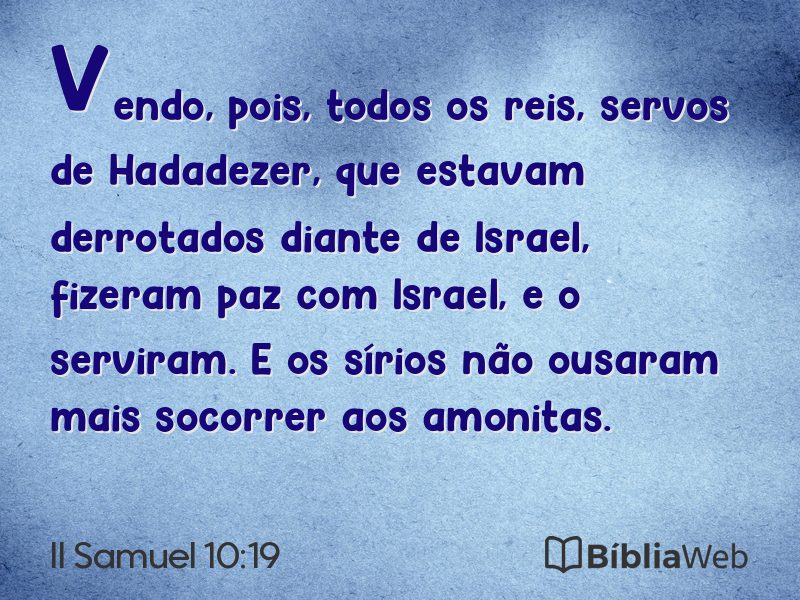 II Samuel 10:19 em imagem para compartilhar