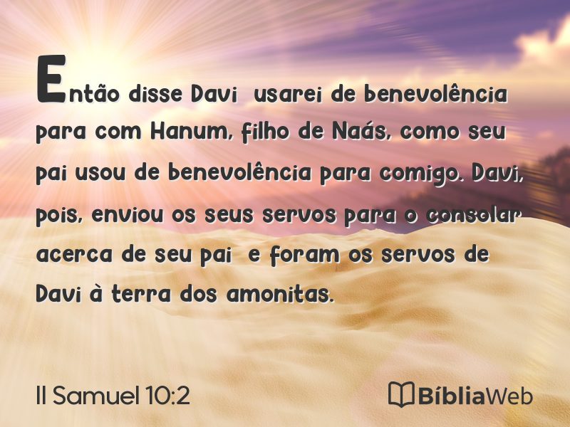 II Samuel 10:2 em imagem para compartilhar