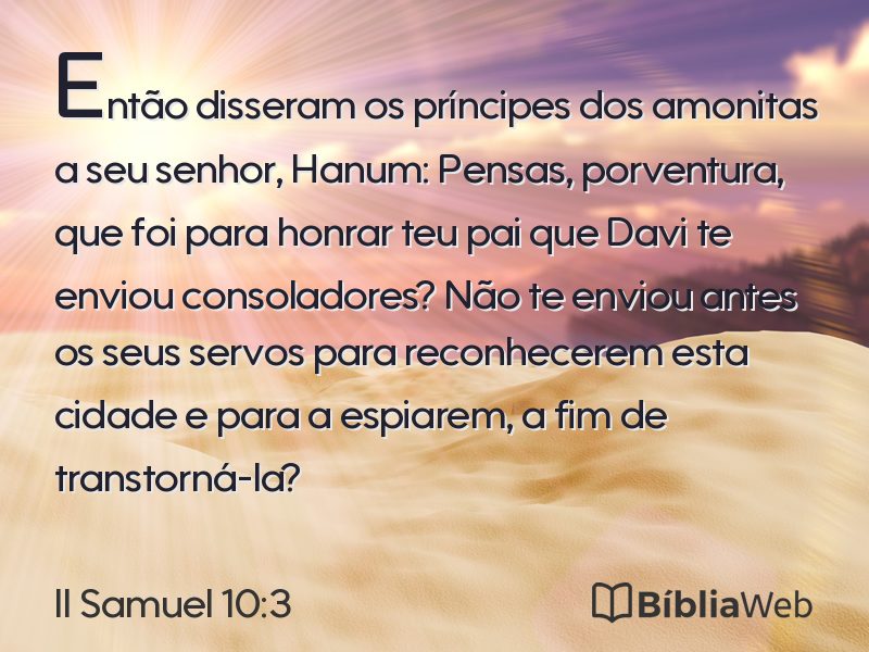 II Samuel 10:3 em imagem para compartilhar