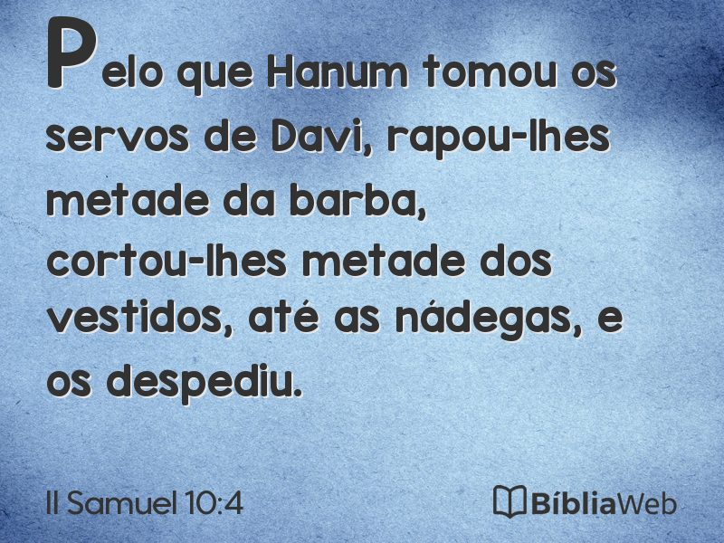 II Samuel 10:4 em imagem para compartilhar
