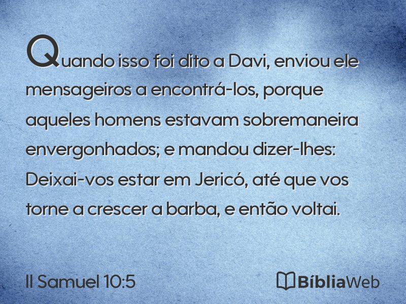 II Samuel 10:5 em imagem para compartilhar
