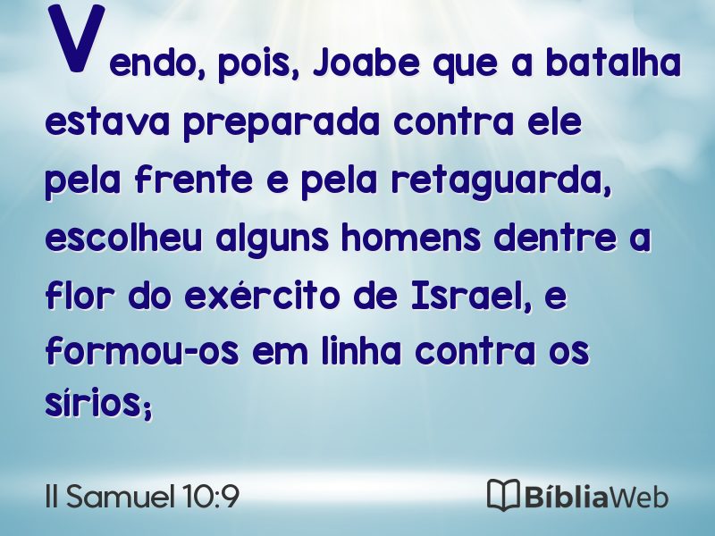 II Samuel 10:9 em imagem para compartilhar