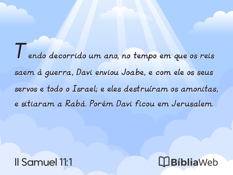 II Samuel 11:1 em imagem para compartilhar