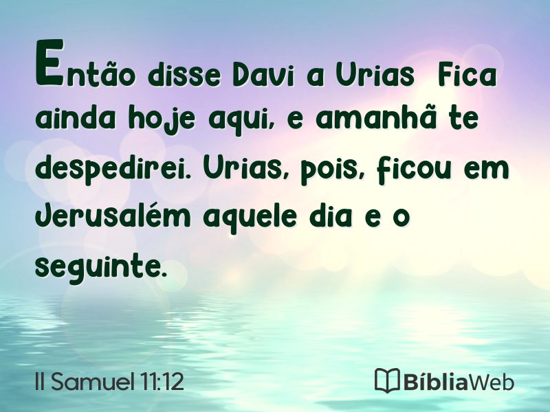 II Samuel 11:12 em imagem para compartilhar