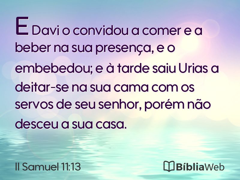 II Samuel 11:13 em imagem para compartilhar