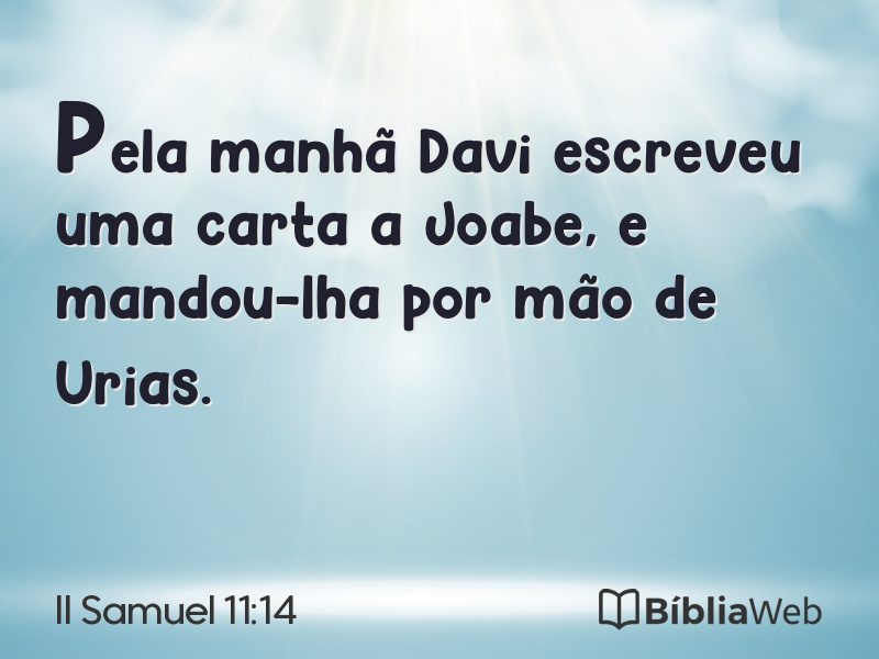 II Samuel 11:14 em imagem para compartilhar