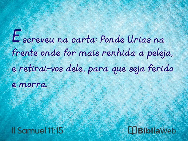 II Samuel 11:15 em imagem para compartilhar