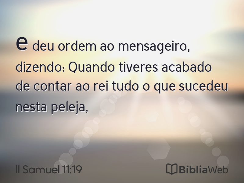 II Samuel 11:19 em imagem para compartilhar