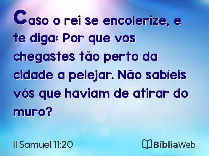 II Samuel 11:20 em imagem para compartilhar