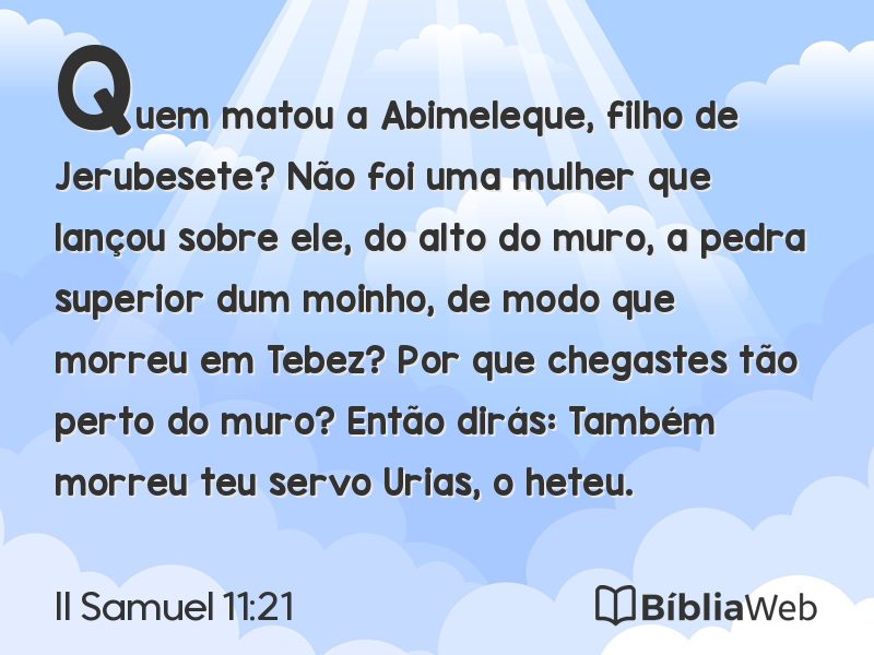 II Samuel 11:21 em imagem para compartilhar