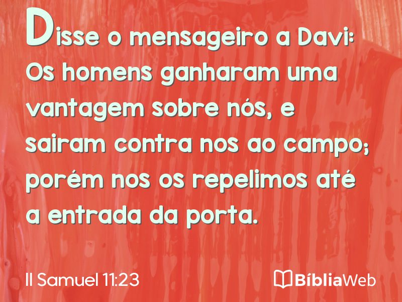 II Samuel 11:23 em imagem para compartilhar