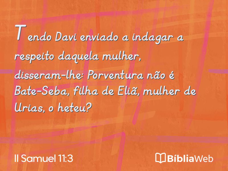 II Samuel 11:3 em imagem para compartilhar