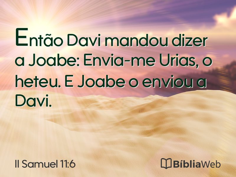 II Samuel 11:6 em imagem para compartilhar