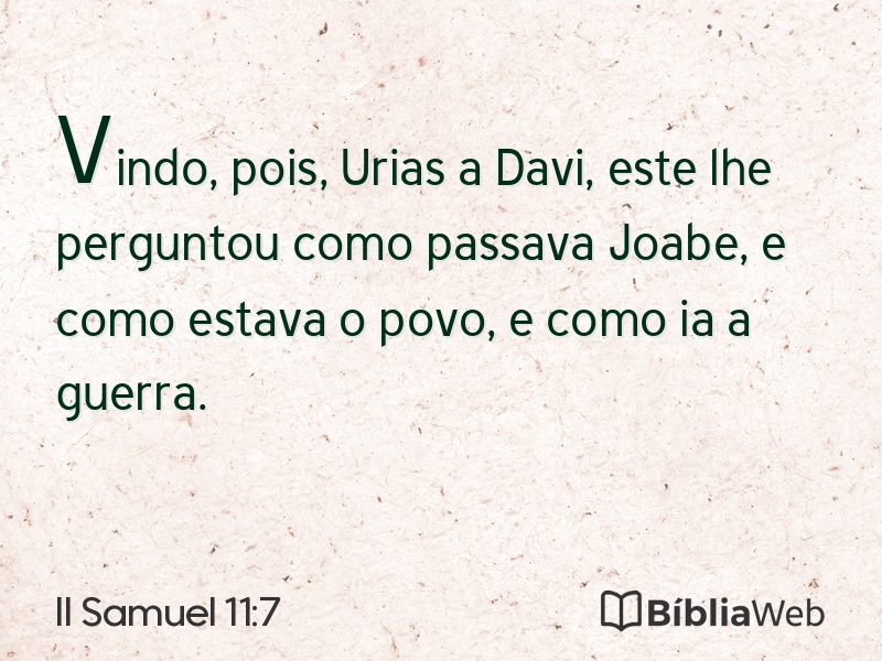 II Samuel 11:7 em imagem para compartilhar