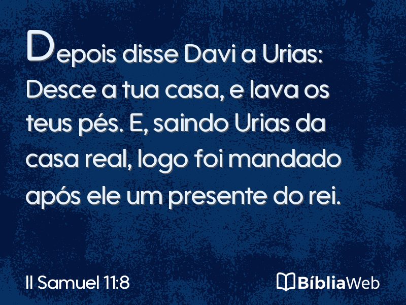 II Samuel 11:8 em imagem para compartilhar