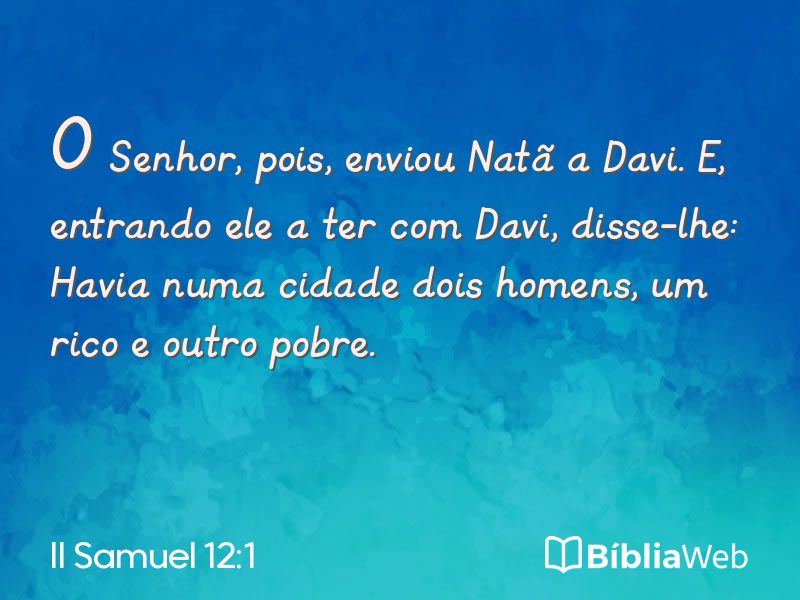 II Samuel 12:1 em imagem para compartilhar