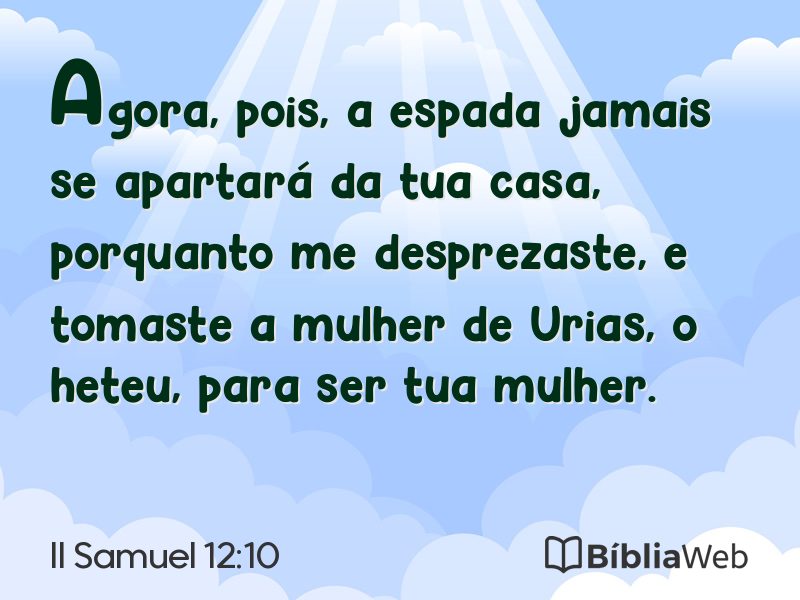 II Samuel 12:10 em imagem para compartilhar